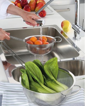 Sita din inox, cu maner, 18 cm, colectia Deluxe - KÜCHENPROFI